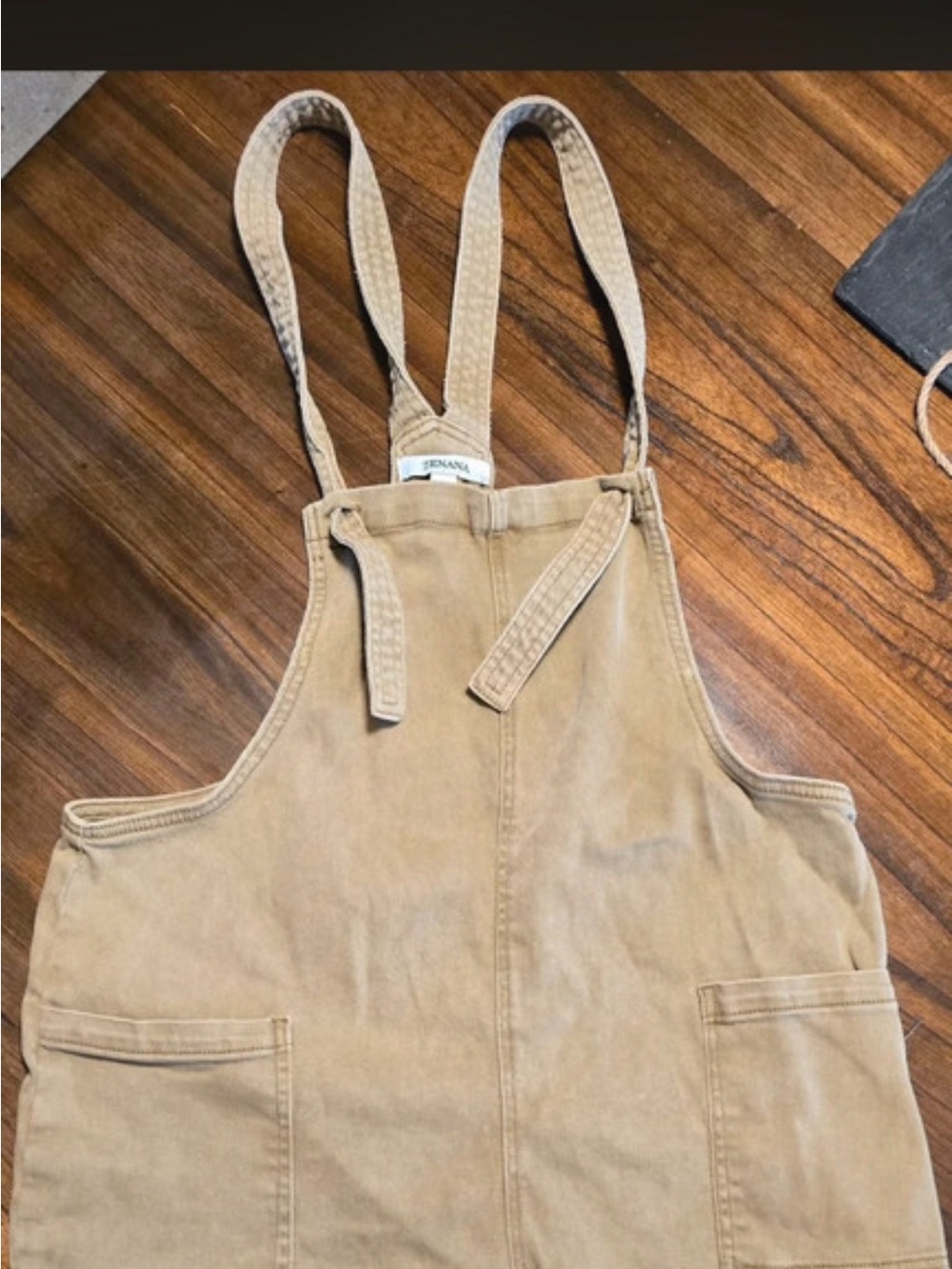 Zenana Outfitters Tan Utility Jumper